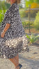 Casual V-hals jurk met luipaardprint voor dames